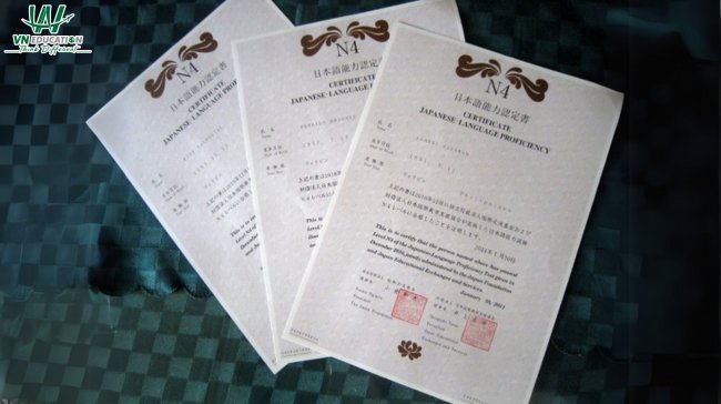 chứng chỉ n4 tiếng Nhật