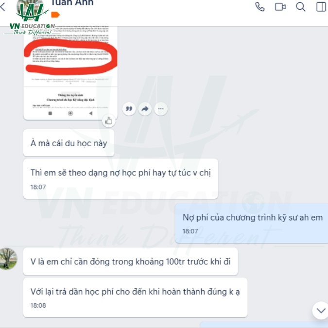 Feedback học viên VN Education du học kỹ sư