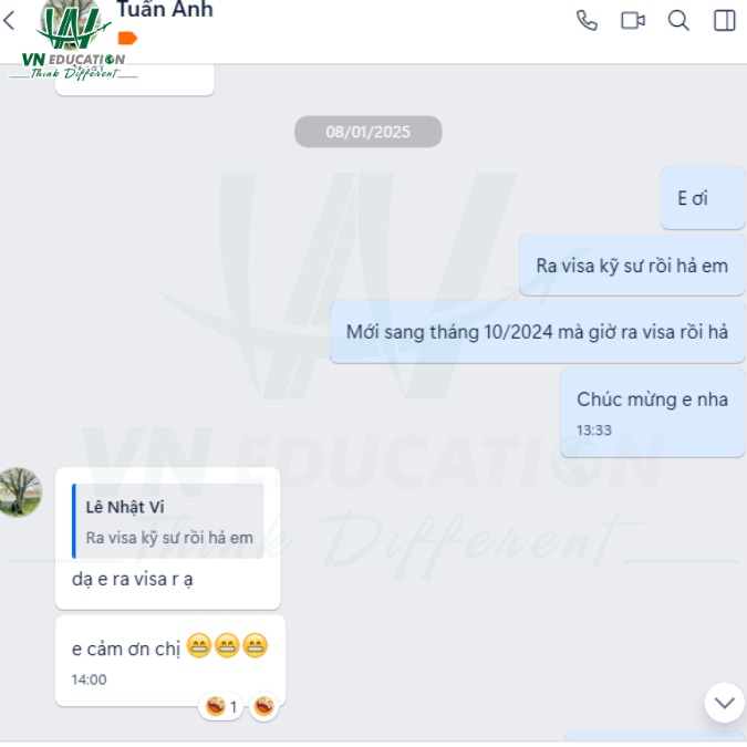 Feedback học viên VN Education du học kỹ sư
